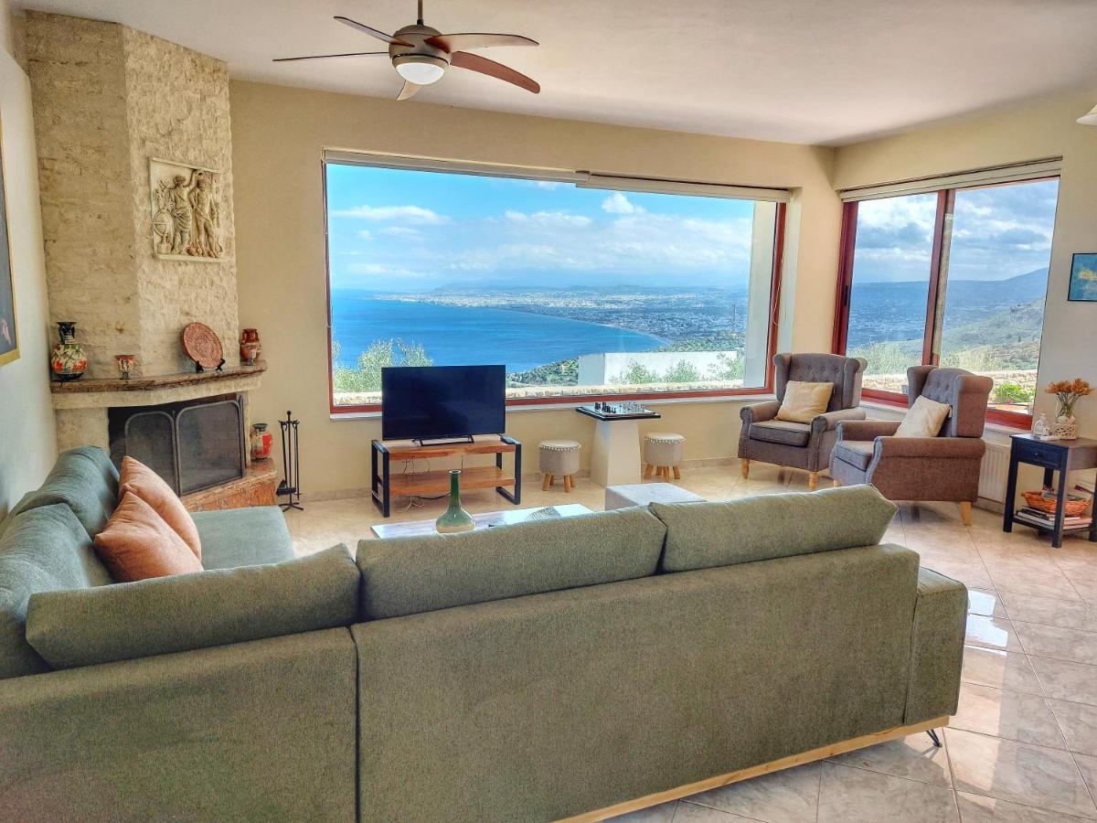 Villa Balcony, Cozy Villa With Amazing View Rodhiá Exteriér fotografie