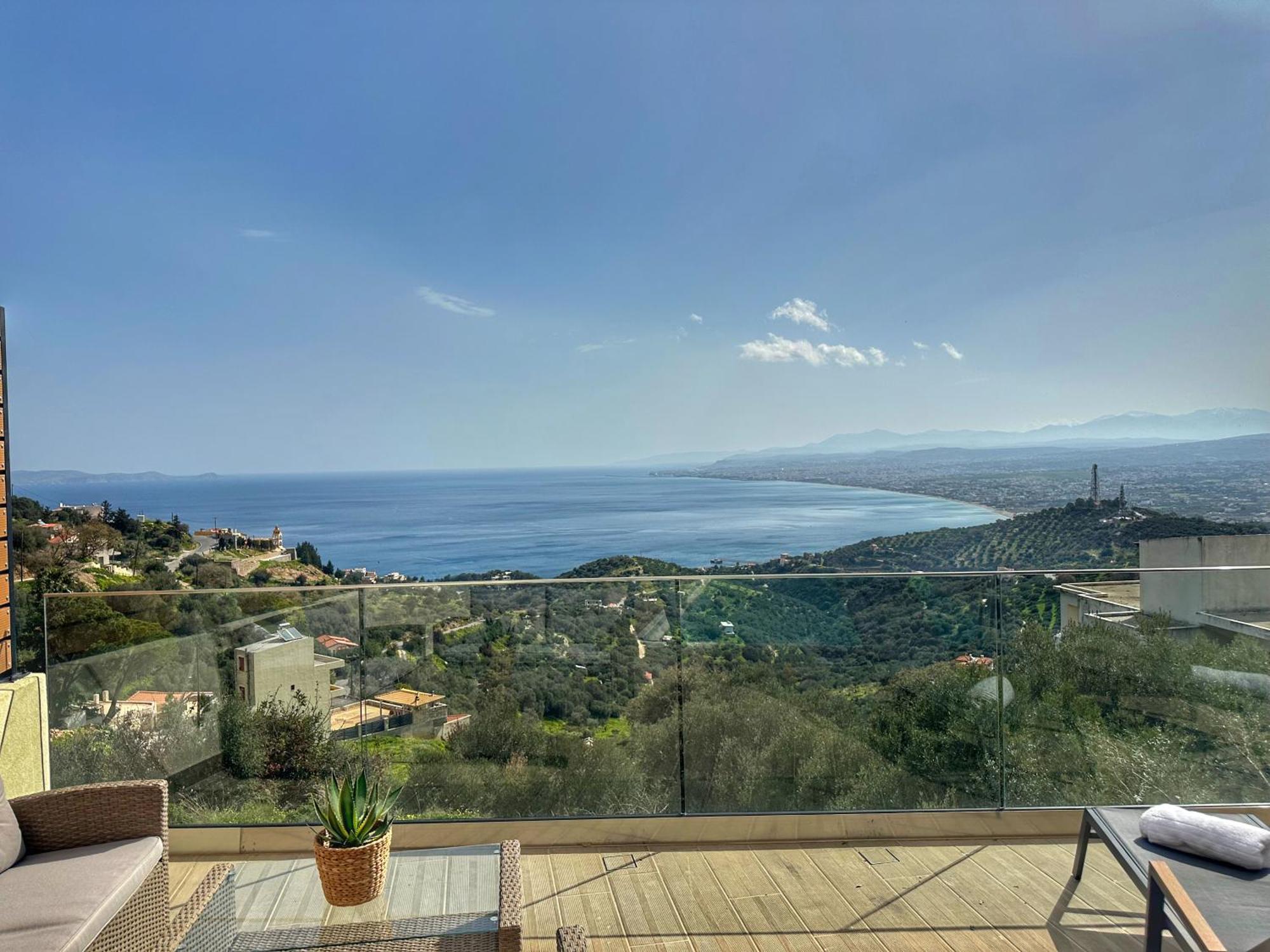 Villa Balcony, Cozy Villa With Amazing View Rodhiá Exteriér fotografie
