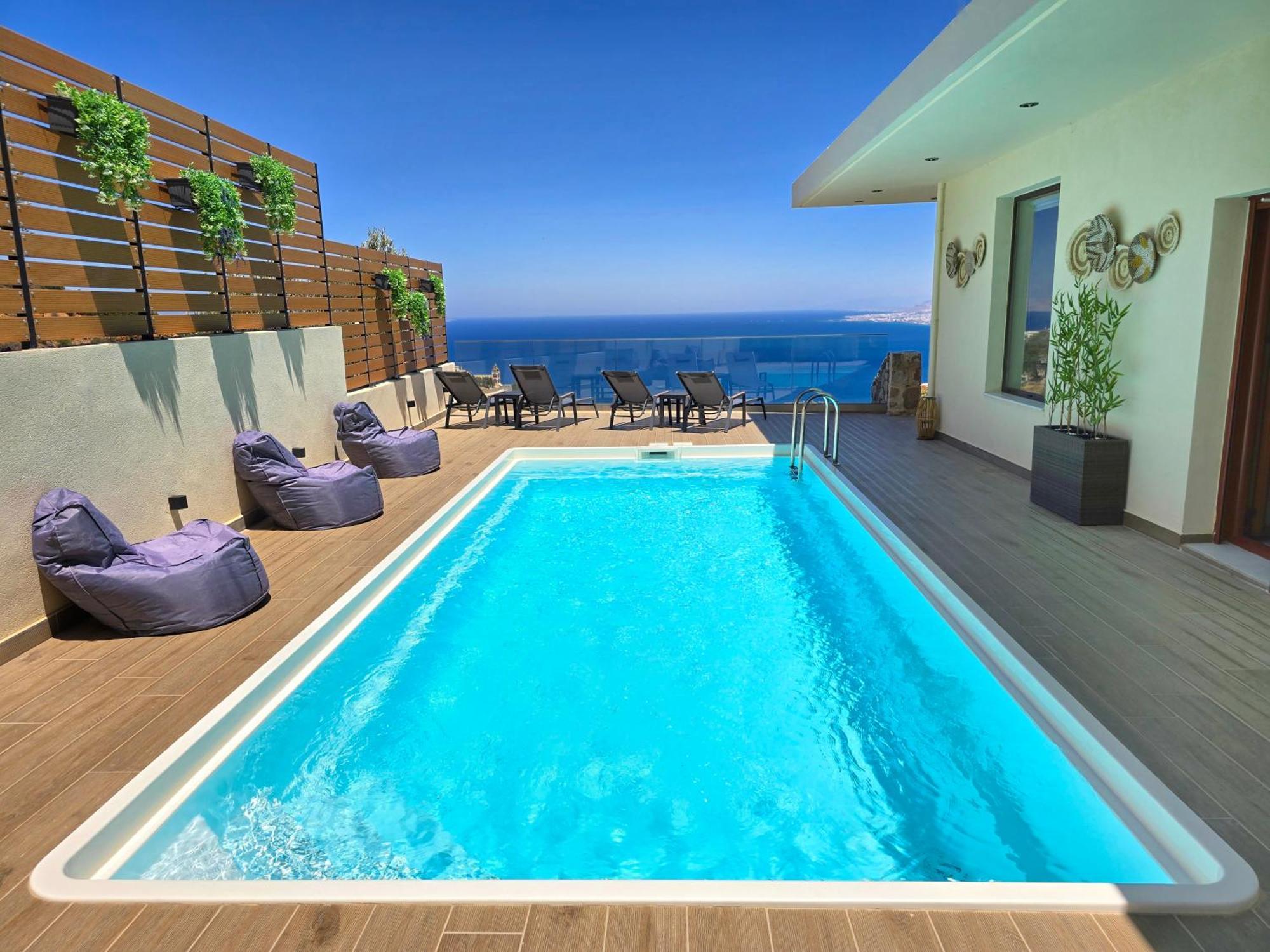 Villa Balcony, Cozy Villa With Amazing View Rodhiá Exteriér fotografie