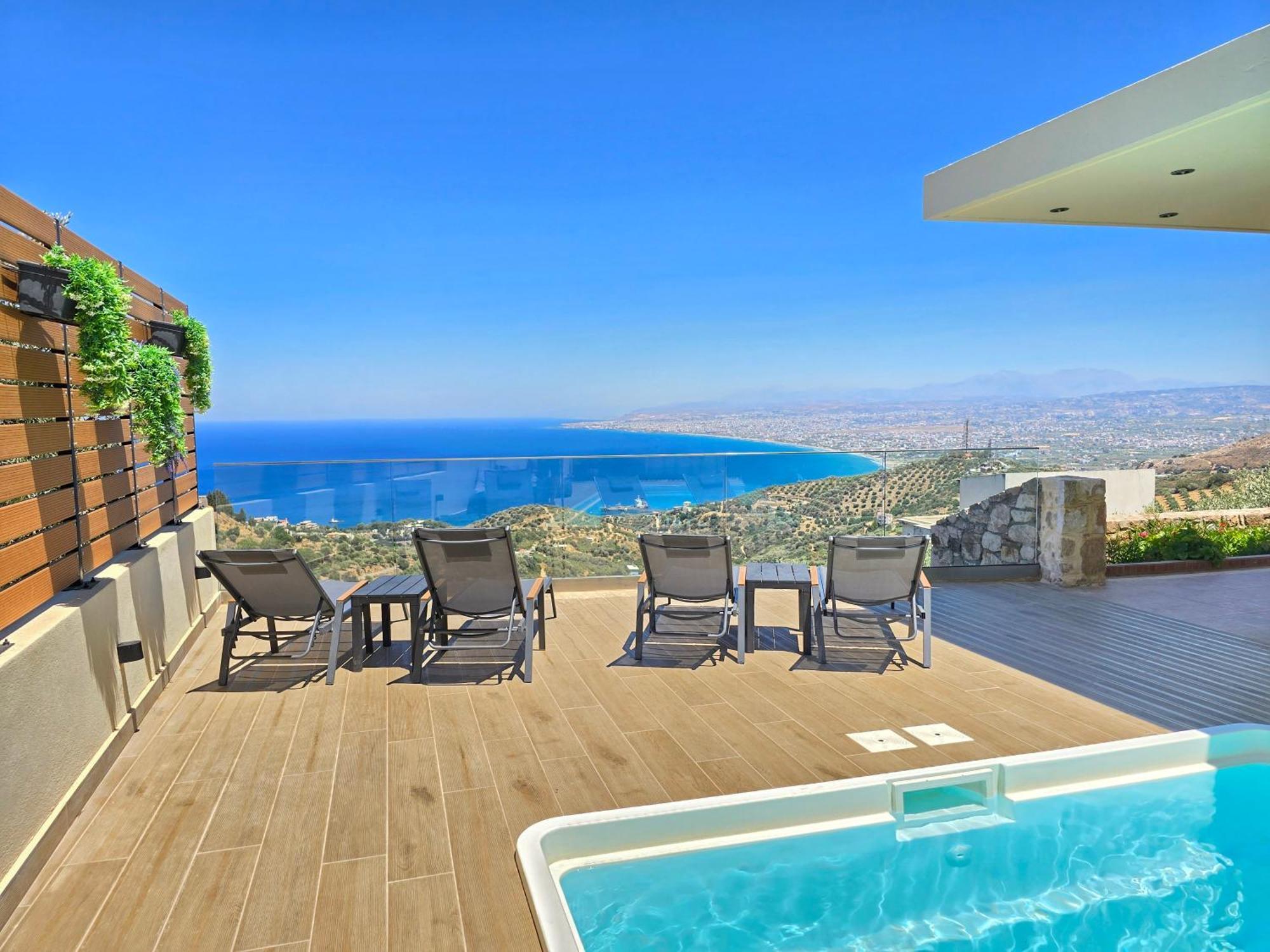 Villa Balcony, Cozy Villa With Amazing View Rodhiá Exteriér fotografie