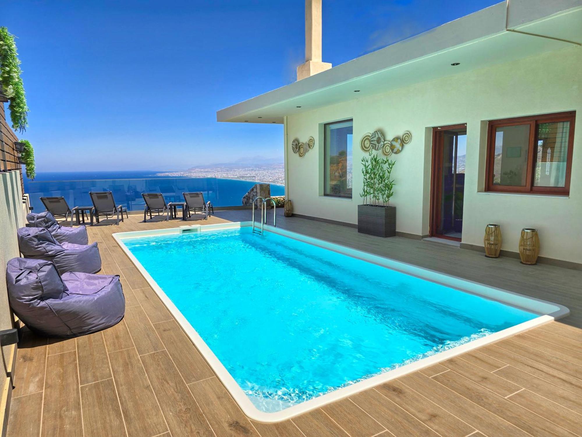 Villa Balcony, Cozy Villa With Amazing View Rodhiá Exteriér fotografie