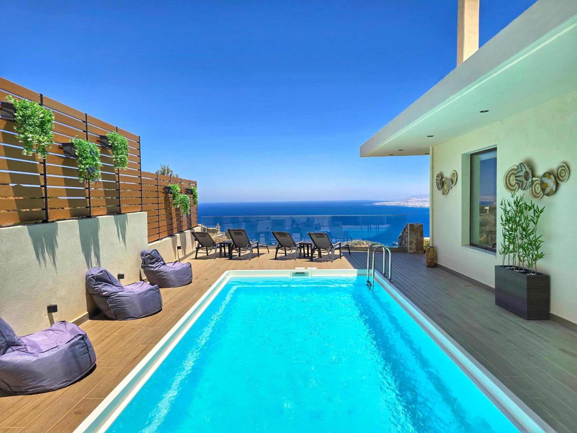Villa Balcony, Cozy Villa With Amazing View Rodhiá Exteriér fotografie