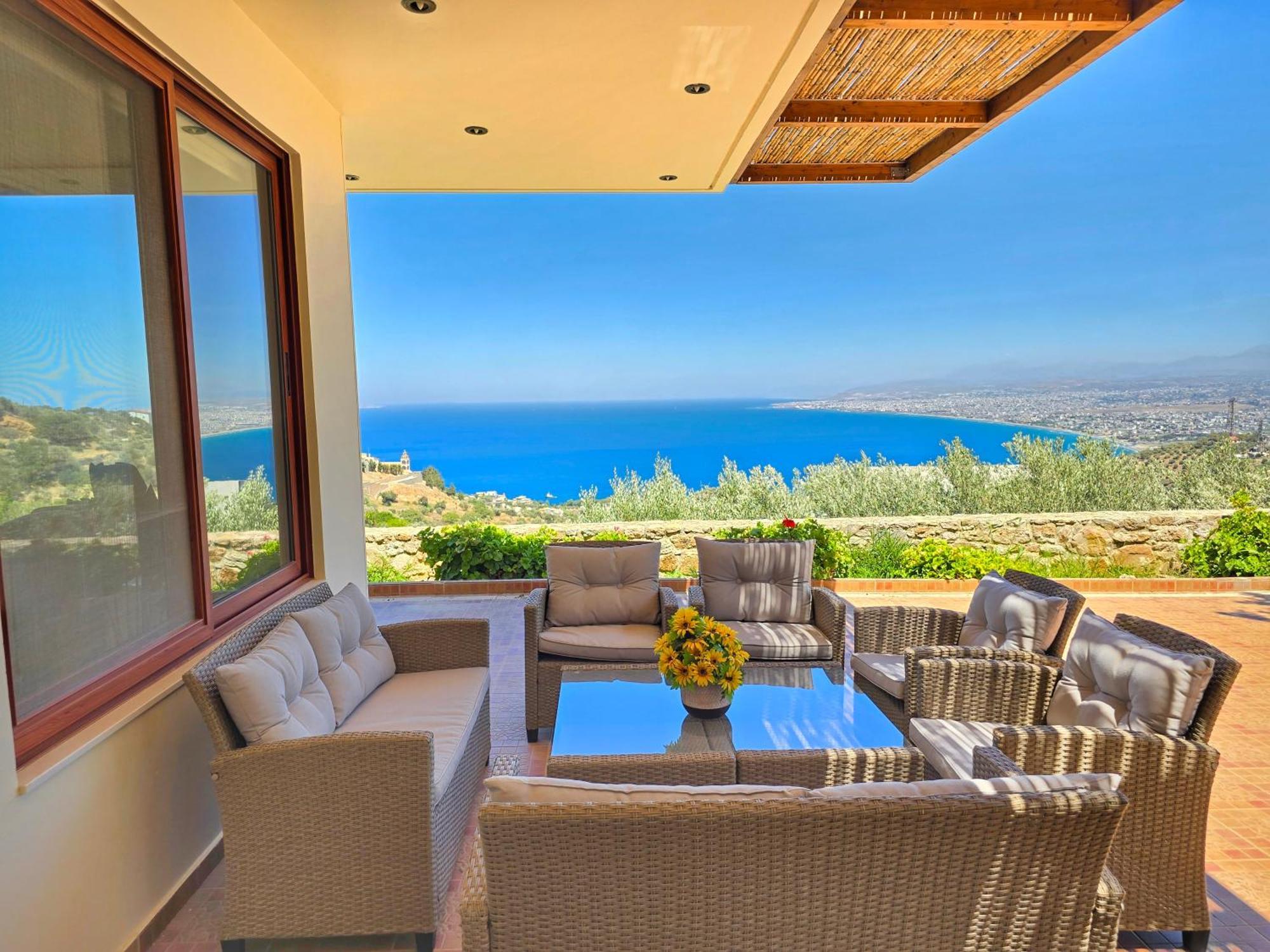 Villa Balcony, Cozy Villa With Amazing View Rodhiá Exteriér fotografie